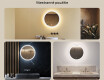 Koloidné LED osvetlené zrkadlo do kúpeľne 60 cm s Dual color, Spínač dotykový #2