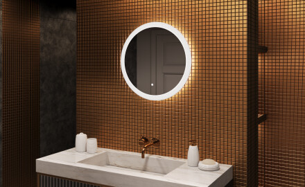 Koloidné LED osvetlené zrkadlo do kúpeľne 60 cm s Dual color, Spínač dotykový