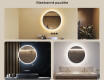 Koloidné zrkadlo do kúpeľne s LED osvetlením 80 cm s Dual color, Spínač dotykový #2