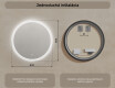 Koloidné zrkadlo do kúpeľne s LED osvetlením 80 cm s Dual color, Spínač dotykový #7