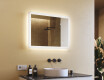 Obdĺžnikové zrkadlo do kúpeľne s LED osvetlením 80x60 cm s Dual color, Spínač dotykový