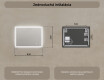 Obdĺžnikové zrkadlo do kúpeľne s LED osvetlením 80x60 cm s Dual color, Spínač dotykový #7