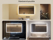 Obdĺžnikové zrkadlo do kúpeľne s LED osvetlením 120x70 cm s Dual color, Spínač dotykový #2