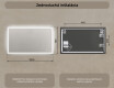 Obdĺžnikové zrkadlo do kúpeľne s LED osvetlením 120x70 cm s Dual color, Spínač dotykový #7