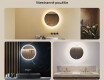 Koloidné zrkadlá do kúpeľne s LED osvetlením 60 cm s Dual color, Spínač dotykový, Vyhrievacia rohož #2