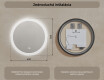 Koloidné zrkadlá do kúpeľne s LED osvetlením 60 cm s Dual color, Spínač dotykový, Vyhrievacia rohož #8