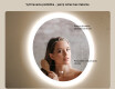 Koloidné zrkadlo do kúpeľne s LED osvetlením 80 cm s Dual color, Spínač dotykový, Vyhrievacia rohož #5