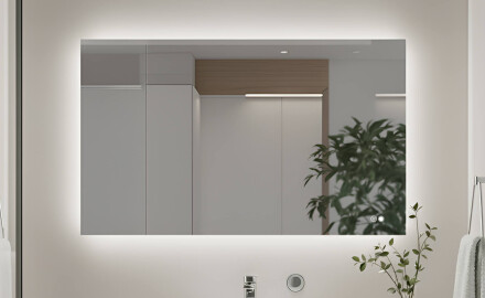 Obdĺžnikové zrkadlo do kúpeľne s LED podsvietením 80x60/60x80 cm, duálna farba, dotykový spínač, vyhrievacia podložka
