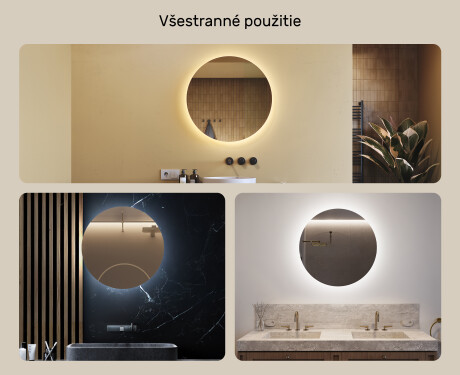 Okrúhle podsvietené kúpeľňové zrkadlo 60 cm s neutrálnou farbou svetla 4500K #2