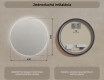 Okrúhle podsvietené kúpeľňové zrkadlo 60 cm s neutrálnou farbou svetla 4500K #6