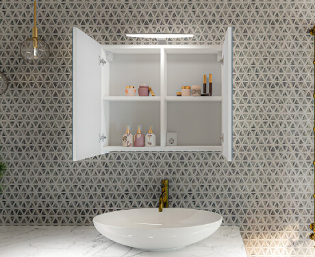 LED kúpeľňová skrinka - Alphine White Mateo 70 x 60 cm #2