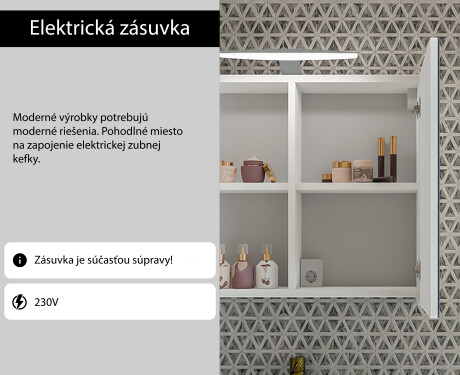 LED kúpeľňová skrinka - Alphine White Mateo 70 x 60 cm #7