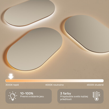 Zaoblené LED zrkadlo s podsvietením - 80x60/100x70/120x70 cm v striebornom hliníkovom ráme #5