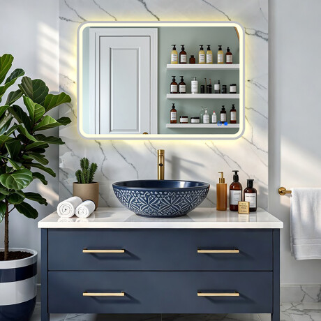 Zaoblené LED zrkadlo s podsvietením - 80x60/100x70/120x70 cm v striebornom hliníkovom ráme #8