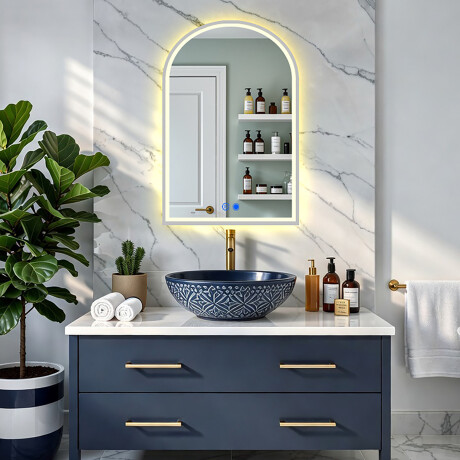 Nepravidelné LED podsvietené zrkadlo – 60x90/70x100 cm v striebornom hliníkovom ráme #8