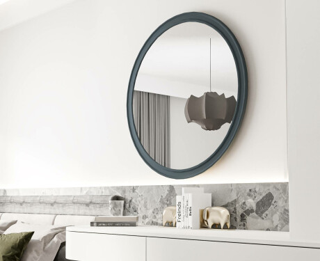 Okrúhle zrkadlo s MDF povrchom L300