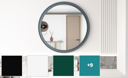 Okrúhle zrkadlo s MDF povrchom L300