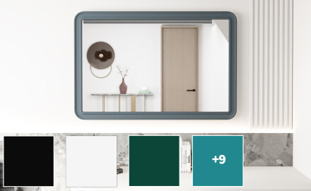 Zaoblené zrkadlo v MDF ráme L299