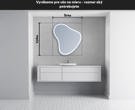 LED zrkadlo s nepravidelnym tvarom do kupelne V223 #5