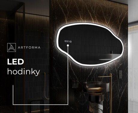 LED zrkadlo s nepravidelnym tvarom do kupelne O222 #7
