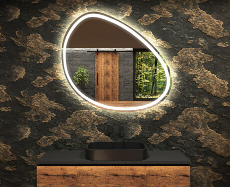 LED zrkadlo s nepravidelnym tvarom do kupelne H222