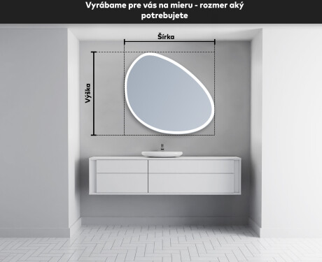 LED zrkadlo s nepravidelnym tvarom do kupelne H222 #5