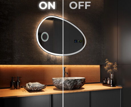 LED zrkadlo s nepravidelnym tvarom do kupelne H222 #3