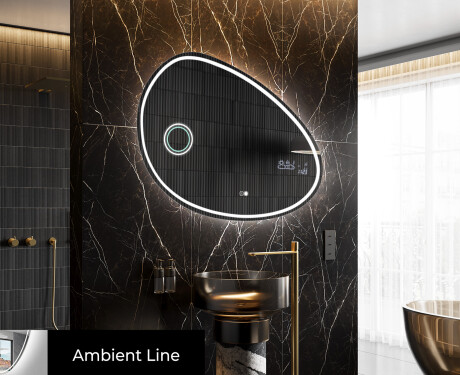 LED zrkadlo s nepravidelnym tvarom do kupelne H223