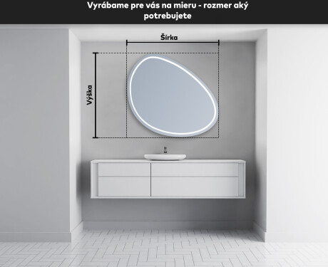 LED zrkadlo s nepravidelnym tvarom do kupelne H223 #5