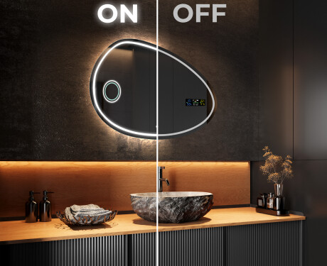 LED zrkadlo s nepravidelnym tvarom do kupelne H223 #3