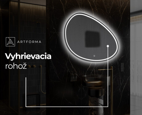 LED zrkadlo s nepravidelnym tvarom do kupelne H223 #9