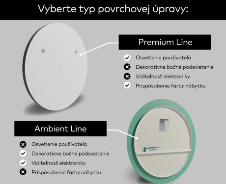 Okrúhle zrkadlo podsvietene LED do kupelne L33 #2
