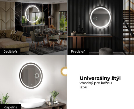 Okrúhle zrkadlo podsvietene LED do kupelne L33 #10