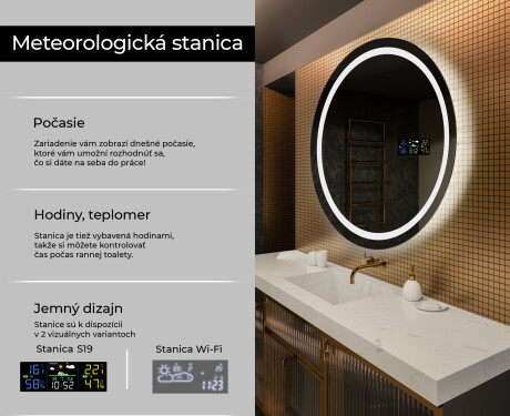 Okrúhle zrkadlo podsvietene LED do kupelne L33 #2