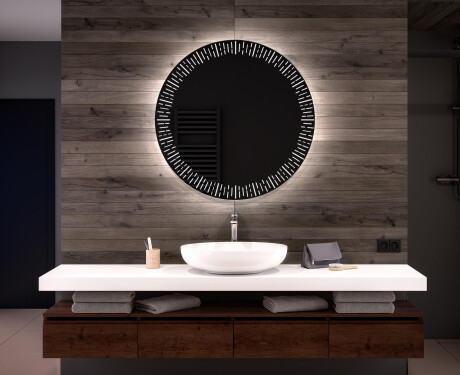Okrúhle zrkadlo podsvietene LED do kupelne L35
