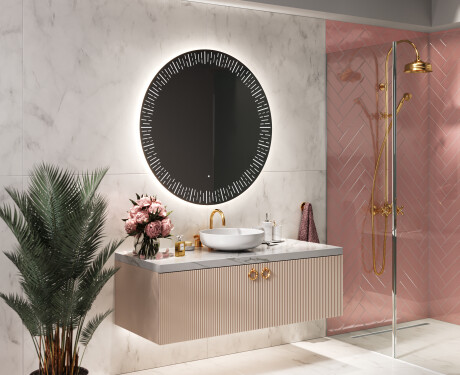 Okrúhle zrkadlo podsvietene LED do kupelne L35 #10