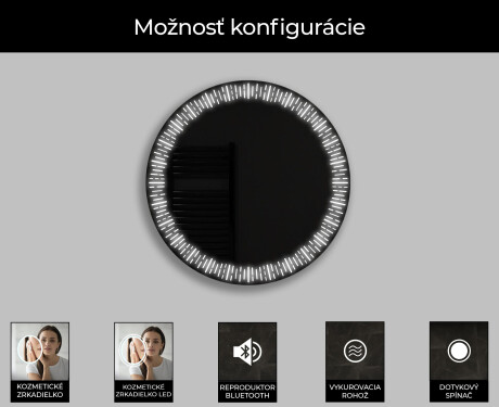 Okrúhle zrkadlo podsvietene LED do kupelne L35 #9