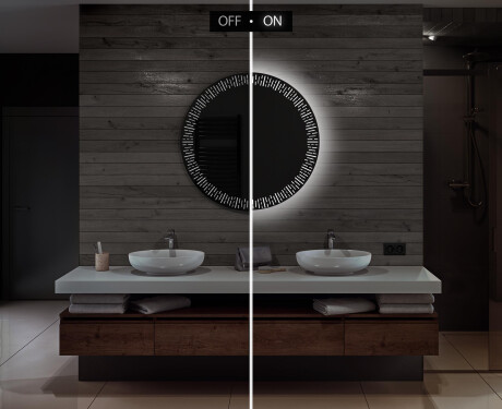 Okrúhle zrkadlo podsvietene LED do kupelne L35 #5