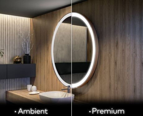 Nástenne zrkadlo okrúhle do kupelne s osvetlenim LED L76 #5