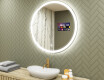 Nástenne zrkadlo okrúhle do kupelne s osvetlenim LED L76 90cm - SmartScreen, DualColor