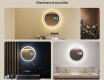 Nástenne zrkadlo okrúhle do kupelne s osvetlenim LED L76 90cm - SmartScreen, DualColor #2