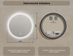 Koloidné LED osvetlené zrkadlo do kúpeľne 60 cm s Dual color, Spínač dotykový #7