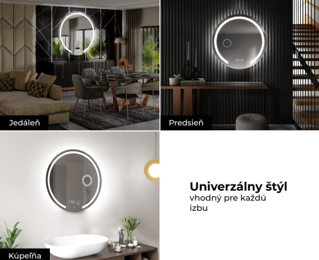 Okrúhle zrkadlo do kupelne s LED L96 #10
