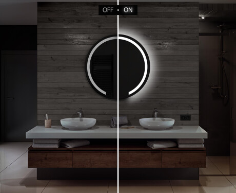 Okrúhle zrkadlo do kupelne s LED L96 #5