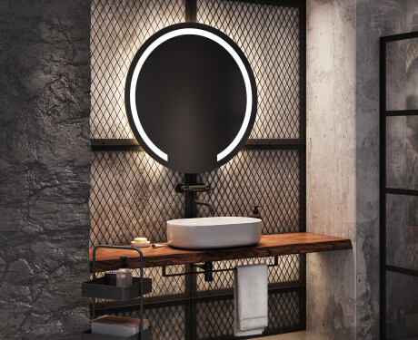 Okrúhle zrkadlo do kupelne s LED L96 #8