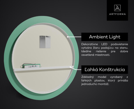 Okrúhle zrkadlo podsvietene LED do kupelne L97 #3