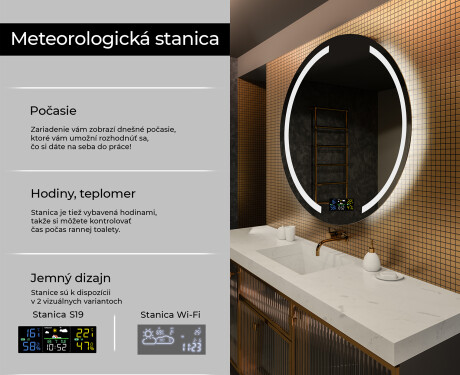 Okrúhle zrkadlo podsvietene LED do kupelne L97 #2