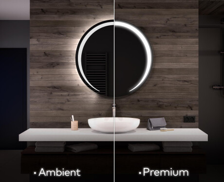 Nástenne zrkadlo okrúhle do kupelne s osvetlenim LED L98 #1