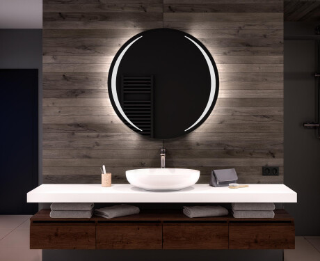 Nástenne zrkadlo okrúhle do kupelne s osvetlenim LED L99
