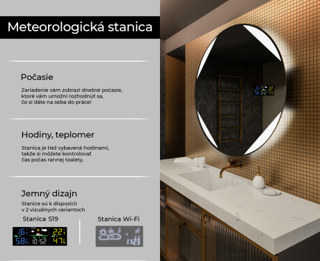 Okrúhle zrkadlo podsvietene LED do kupelne L114 #2